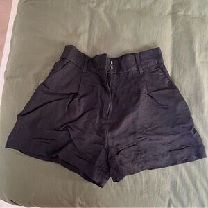 Linen blend shorts
